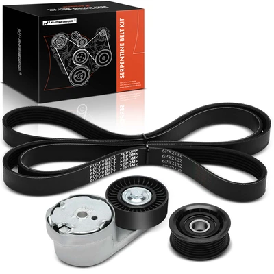3 Pcs Serpentine Belt Drive Component Kit