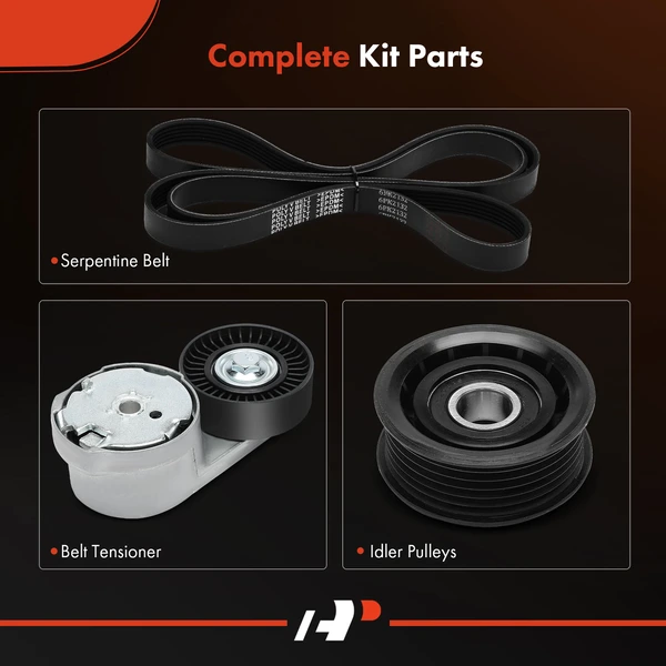 3 Pcs Serpentine Belt Drive Component Kit for Jeep Grand Cherokee Chrysler Dodge