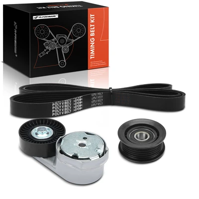 3 Pcs Serpentine Belt Drive Component Kit