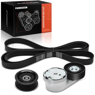 3 Pcs Serpentine Belt Drive Component Kit