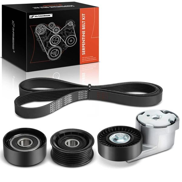 4 Pcs Serpentine Belt Drive Component Kit for 2014-2023 Ram ProMaster 3500