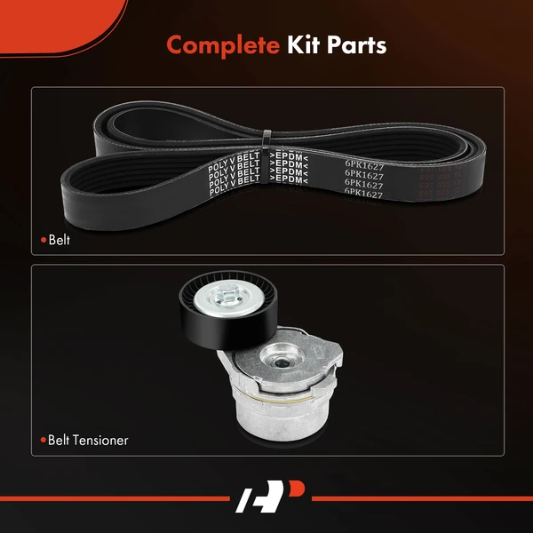 2 Pcs Serpentine Belt Drive Component Kit for Ford F-150 2014-2023 V8 5.0L