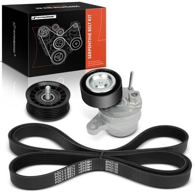 3 Pcs Serpentine Belt Drive Component Kit
