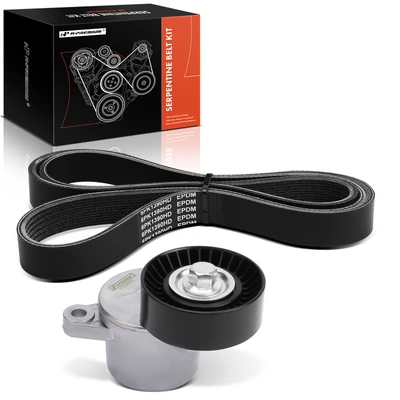 2 Pcs Serpentine Belt Drive Component Kit