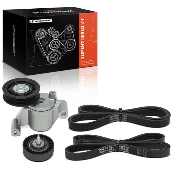 4 Pcs Serpentine Belt Drive Component Kit for 2013-2020 Ford Fusion