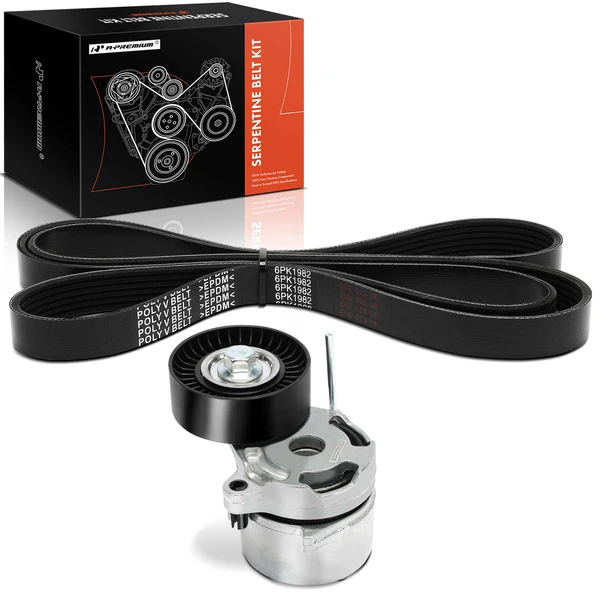 2 Pcs Serpentine Belt Drive Component Kit for Subaru Legacy Outback 15-19 2.5L