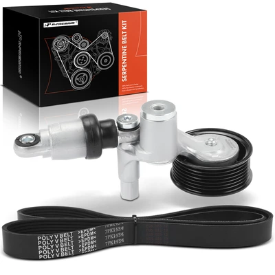 2 Pcs Serpentine Belt Drive Component Kit