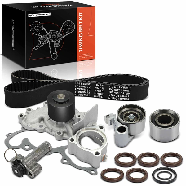 10 Pcs Timing Belt Kit with Water Pump for Toyota Camry 1988-1991 Lexus ES250 V6 2.5L