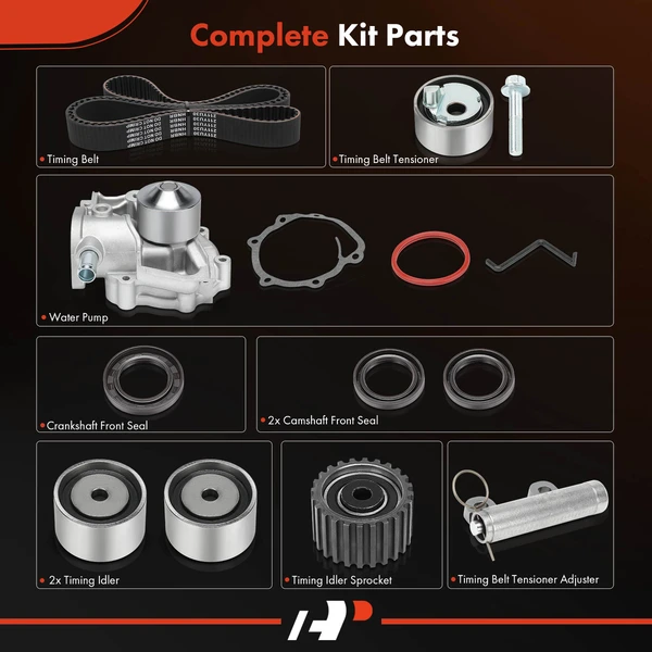 10 Pcs Timing Belt Kit with Water Pump for Subaru Impreza 1993 Legacy 1990-1993 GAS