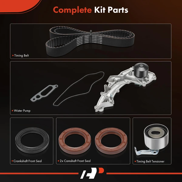 6 Pcs Timing Belt Kit with Water Pump for Acura TL 1996-1998 V6 3.2L GAS SOHC