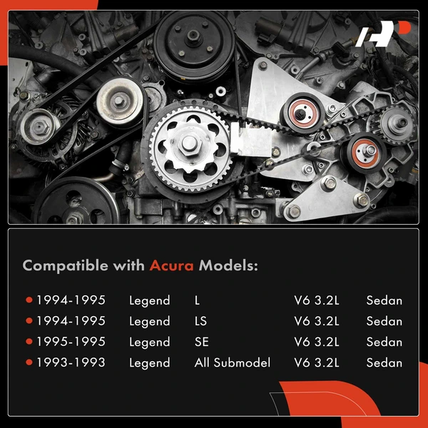 6 Pcs Timing Belt Kit with Water Pump for Acura Legend 1993-1995 V6 3.2L Sedan