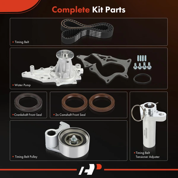 7 Pcs Timing Belt Kit with Water Pump for Lexus GS300 98-05 IS300 01-05 3.0L