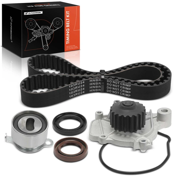 5 Pcs Timing Belt Kit & Water Pump for Honda Civic VX 1992-1995 L4 1.5L