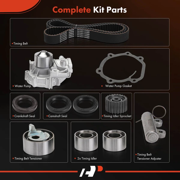 10 Pcs Timing Belt Kit for Subaru Impreza Legacy 1994-1998 Naturally Aspirated