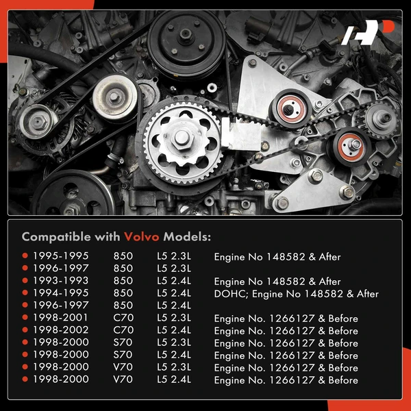 8 Pcs Timing Belt Kit for Volvo C70 1998-2002 850 1993-1997 S70 V70 1998-2000 GAS