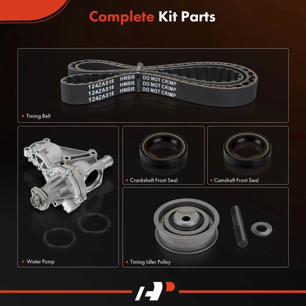 5 Pcs Timing Belt Kit for Volkswagen Golf 1994-2000 Jetta 1993-1999 Passat BMW 535i