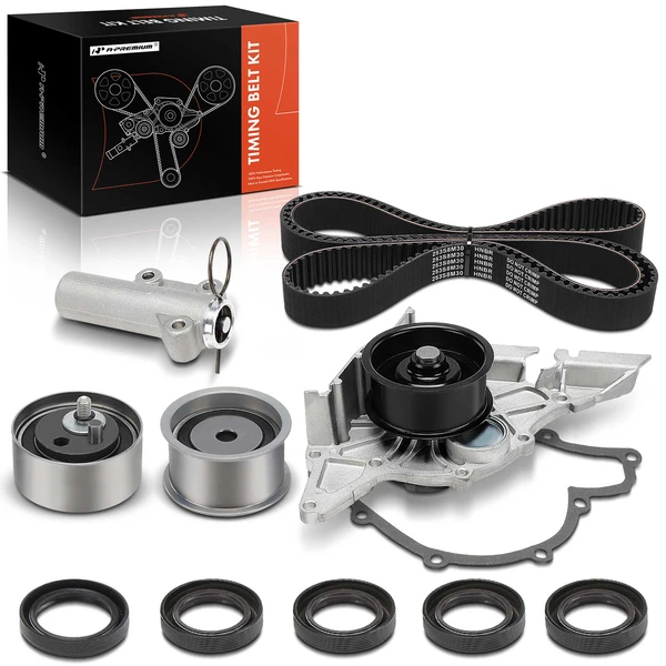 10 Pcs Timing Belt Kit with Water Pump for Audi A6 Quattro Allroad Quattro S4 V6 2.7L
