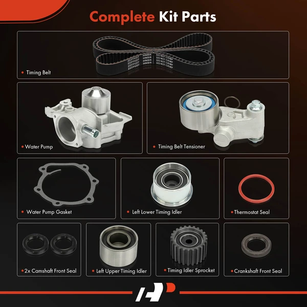 9 Pcs Timing Belt Kit for Subaru Forester 1999-2005 Impreza Outback 2.2L 2.5L SOHC