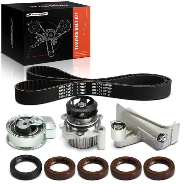 9 Pcs Timing Belt Kit with Water Pump for Audi A4 99-06 A4 Quattro Volkswagen
