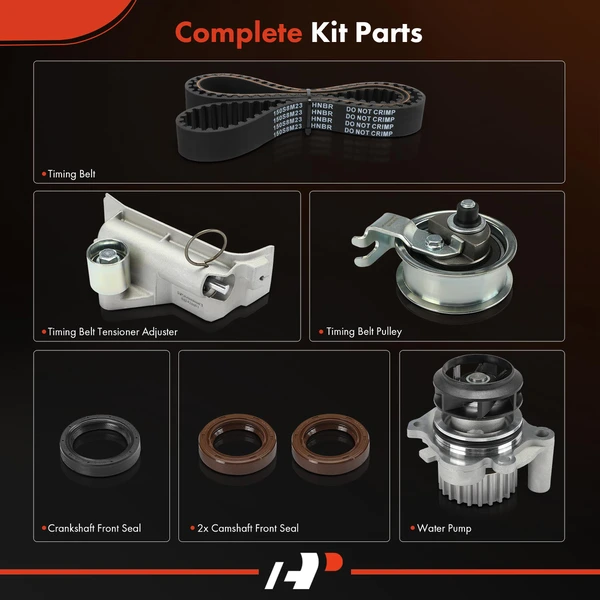 7 Pcs Timing Belt Kit for Audi A4 Quattro TT Quattro Volkswagen Golf Jetta Beetle