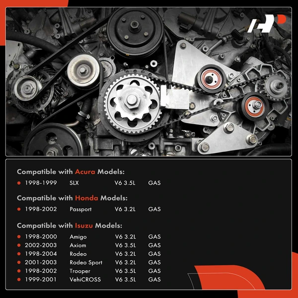 6 Pcs Timing Belt Kit & Water Pump for Honda Passport Isuzu Trooper 98-02 Acura