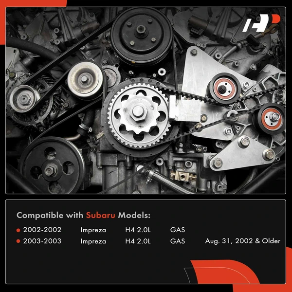 12 Pcs Timing Belt Kit for Subaru Impreza 2002-2003 H4 2.0L GAS with Water Pump