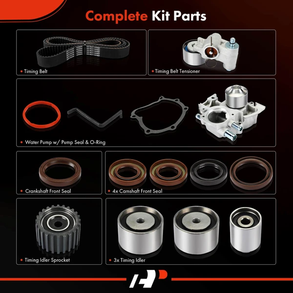 12 Pcs Timing Belt Kit with Water Pump for Subaru WRX STI 13-21 WRX 13-16 Impreza