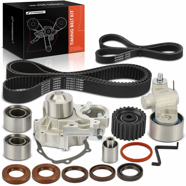 13 Pcs Timing Belt Kit & Water Pump for Subaru Impreza 2008-2012 WRX STI H4 2.5L