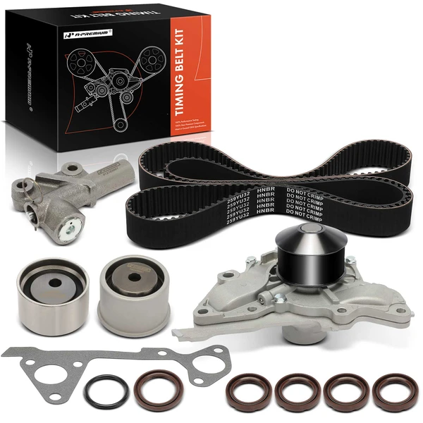 10 Pcs Timing Belt Kit with Water Pump for Hyundai Santa Fe XG350 Kia Amanti Sedona