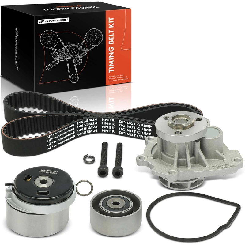 8 Pcs Timing Belt Kit & Water Pump for 2009 Suzuki Swift+