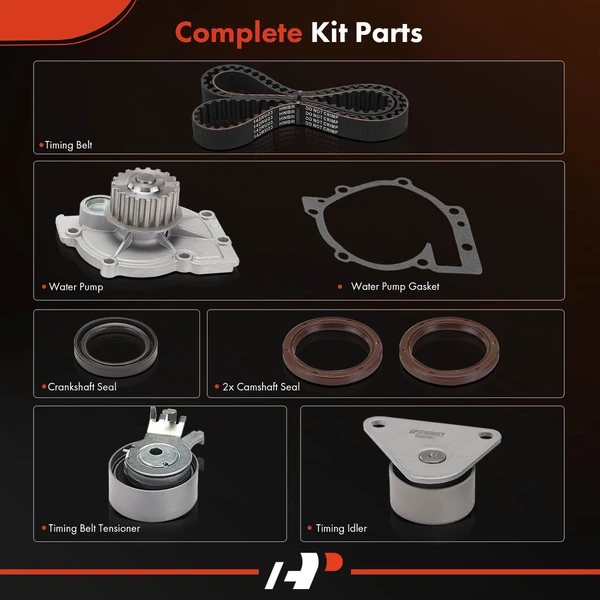 7 Pcs Timing Belt Kit for Volvo XC90 03-06 S60 01-09 XC70 03-07 S80 C70 S40