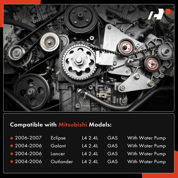 A-Premium APTBK613 Timing Belt + Balance Shaft Belt + Water Pump + Camshaft Front Seal + Crankshaft Front Seal