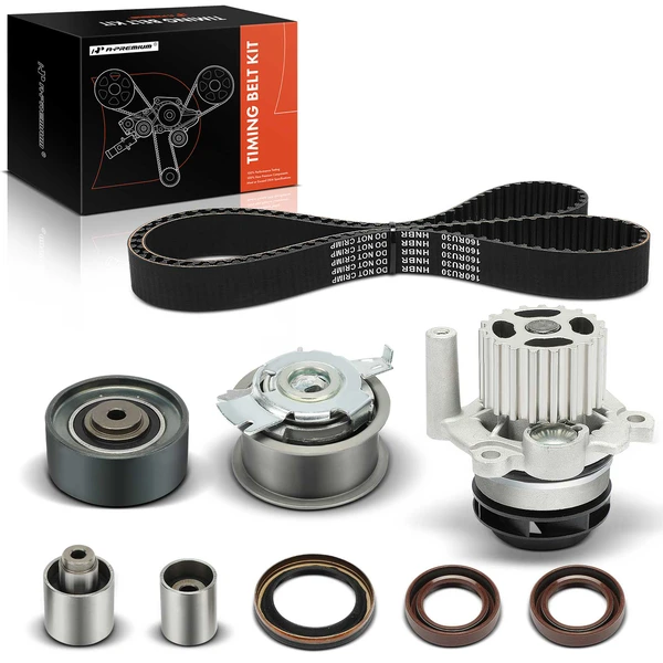 9 Pcs Timing Belt Kit and Water Pump for Audi A3 10-13 Volkswagen Golf 10-13
