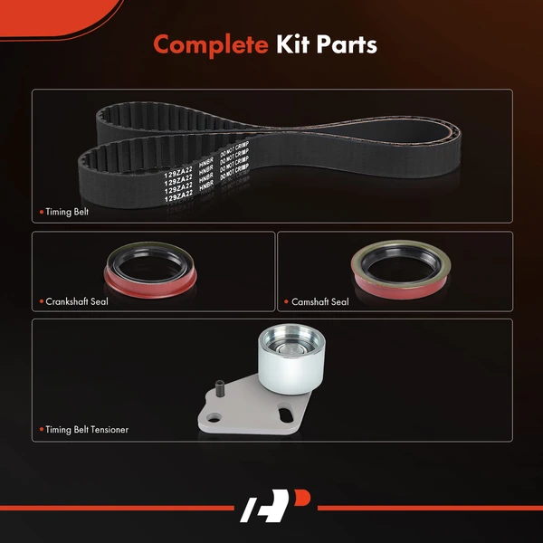 4 Pcs Timing Belt Kit for Ford Mustang Ranger Aerostar Mercury Capri Zephyr