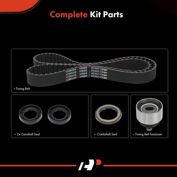5 Pcs Timing Belt Kit for Honda Prelude 1988-1991 L4 2.0L 1990-1991 L4 2.1L GAS