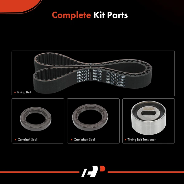 4 Pcs Timing Belt Kit for Ford Aspire 1994-1997 Festiva Kia Sephia Mazda 323 MX-3