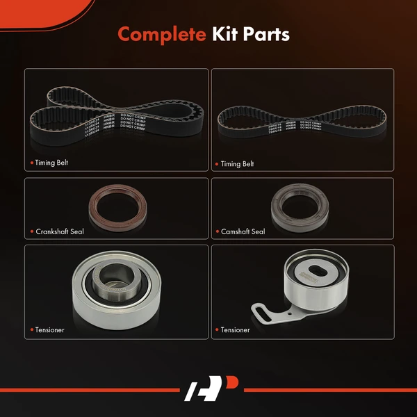 6 Pcs Timing Belt Kit for Honda Accord 1990-1997 Odyssey 1995-1997 Isuzu Oasis