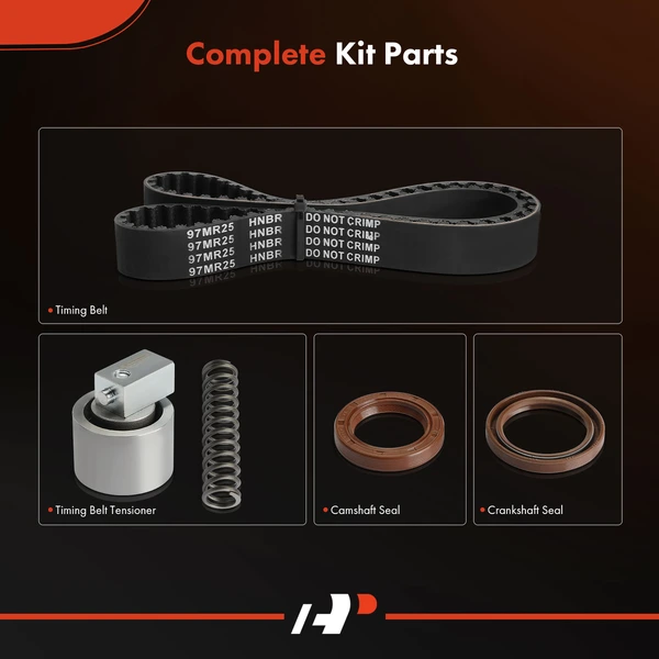 4 Pcs Timing Belt Kit for Ford Escort Mercury Tracer 1991-1996 L4 1.9L GAS SOHC