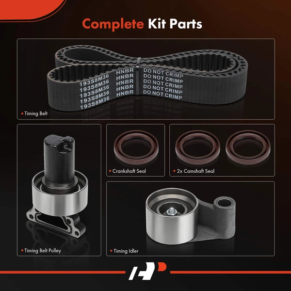 6 Pcs Timing Belt Kit for Toyota 4Runner Pickup 1993-1995 T100 1993-1994 3.0L SOHC