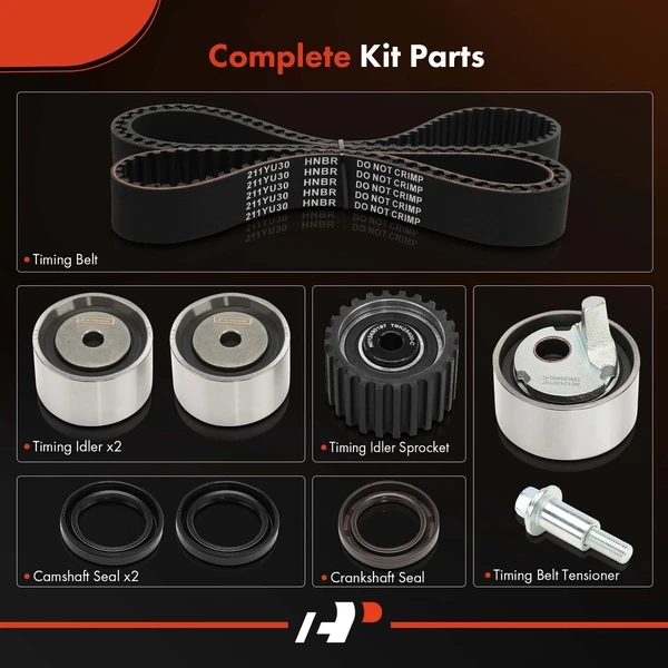 8 Pcs Timing Belt Kit for Subaru Legacy Impreza 1994-1998 H4 2.2L 1.8L GAS