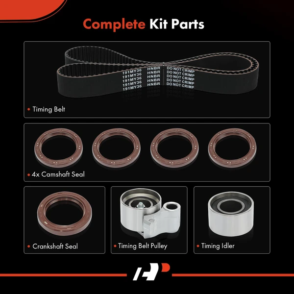 8 Pcs Timing Belt Kit for Toyota 4Runner 1996-2002 T100 Tacoma Tundra V6 3.4L GAS
