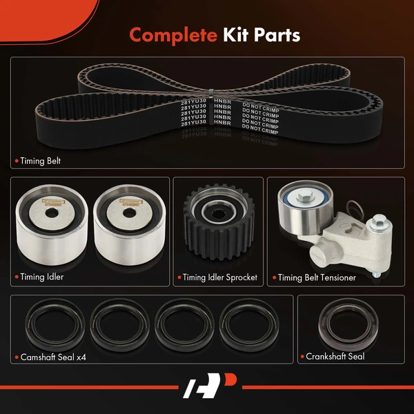 10 Pcs Timing Belt Kit for Subaru Legacy 1997-1999 Forester Impreza 2.5L GAS DOHC