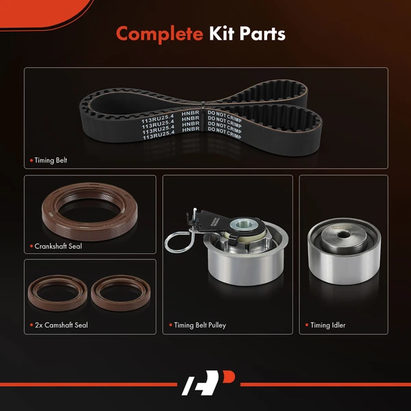 6 Pcs Timing Belt Kit for Hyundai Elantra 06-12 Tiburon Kia Soul Spectra L4 2.0L