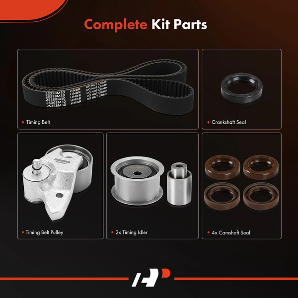 9 Pcs Timing Belt Kit for Audi A6 Quattro 2001-2004 RS6 S6 S8 VW Touareg Phaeton