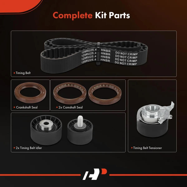 7 Pcs Timing Belt Kit for Ford Focus 00-04 Escort Mercury Cougar Mystique 2.0L