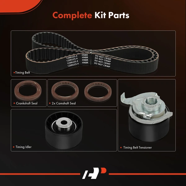 6 Pcs Timing Belt Kit for Ford Focus 2000-2004 Escape Mazda Tribute 2.0L GAS DOHC