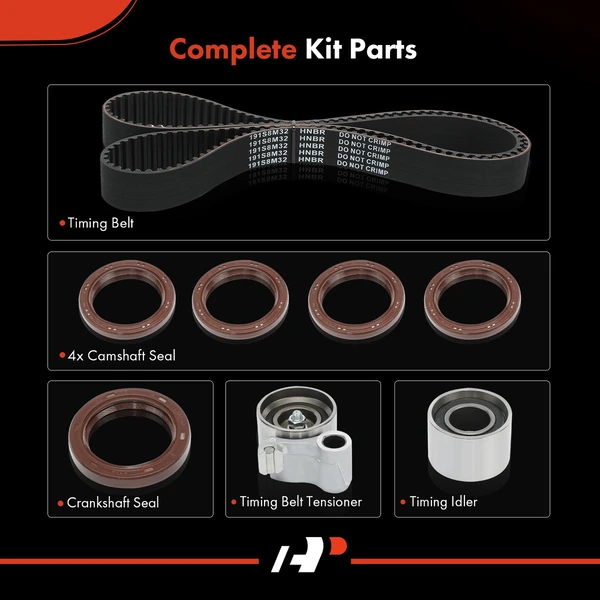 8 Pcs Timing Belt Kit for Lexus ES300 Toyota Camry 92-93 3.0L Naturally Aspirated