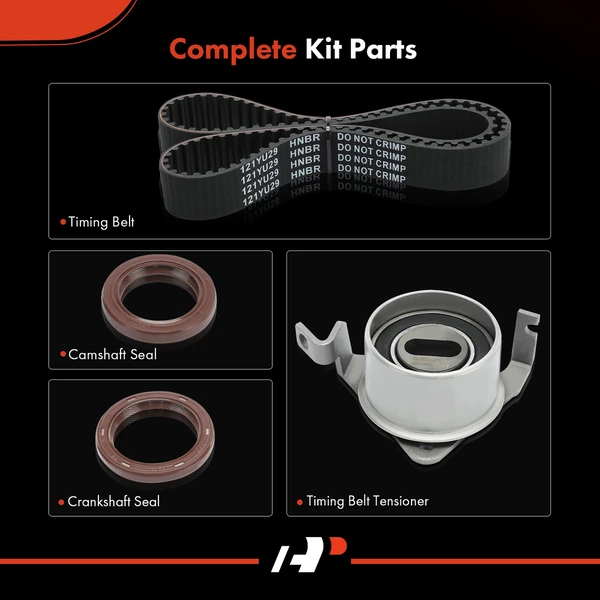 4 Pcs Timing Belt Kit for Mitsubishi Mirage Expo LRV Eagle Summit Dodge Plymouth