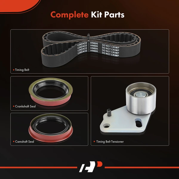 4 Pcs Timing Belt Kit for Ford Mustang 93 Ranger 92-94 Mazda B2300 94 L4 2.3L