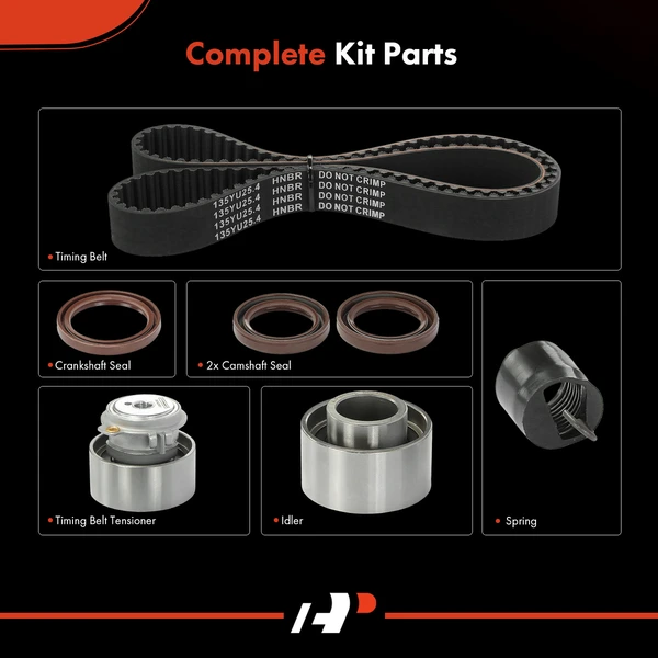 7 Pcs Timing Belt Kit for Mazda Protege Protege5 626 MX6 Ford Probe L4 2.0L GAS